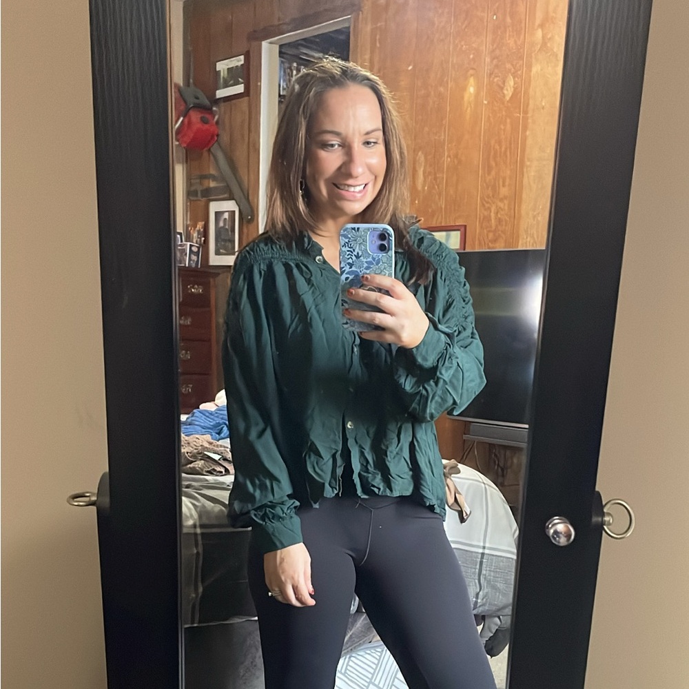 NWOT Andree green blouse